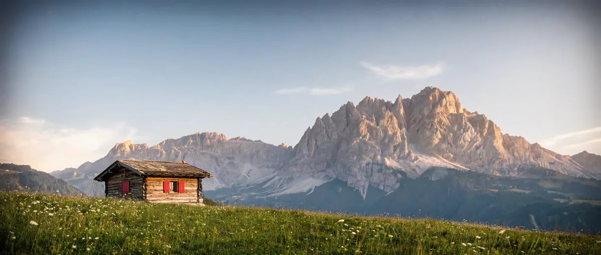 Mist in a Dolomites valley